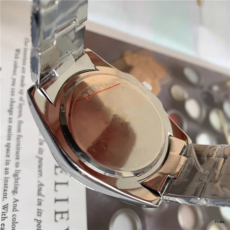 

Men's Swiss Brand Quartz Fashion Watch Luxury Geneva Steel Strap Business Watches Gold Diamond Wristwatch Women Birthday Gifts