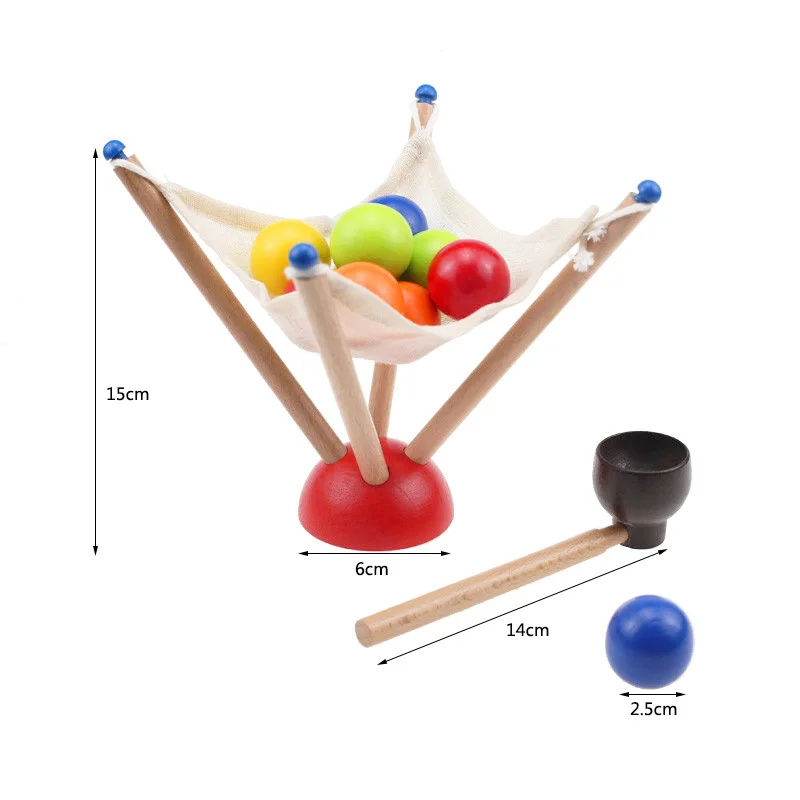 Монтессори малыш деревянный мяч Snatch умные игры красочные шары захватите баланс
