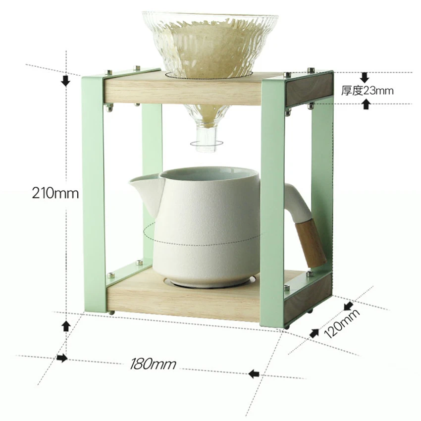 Держатель для стакана V60 с деревянным фильтром кофе стойка холодного