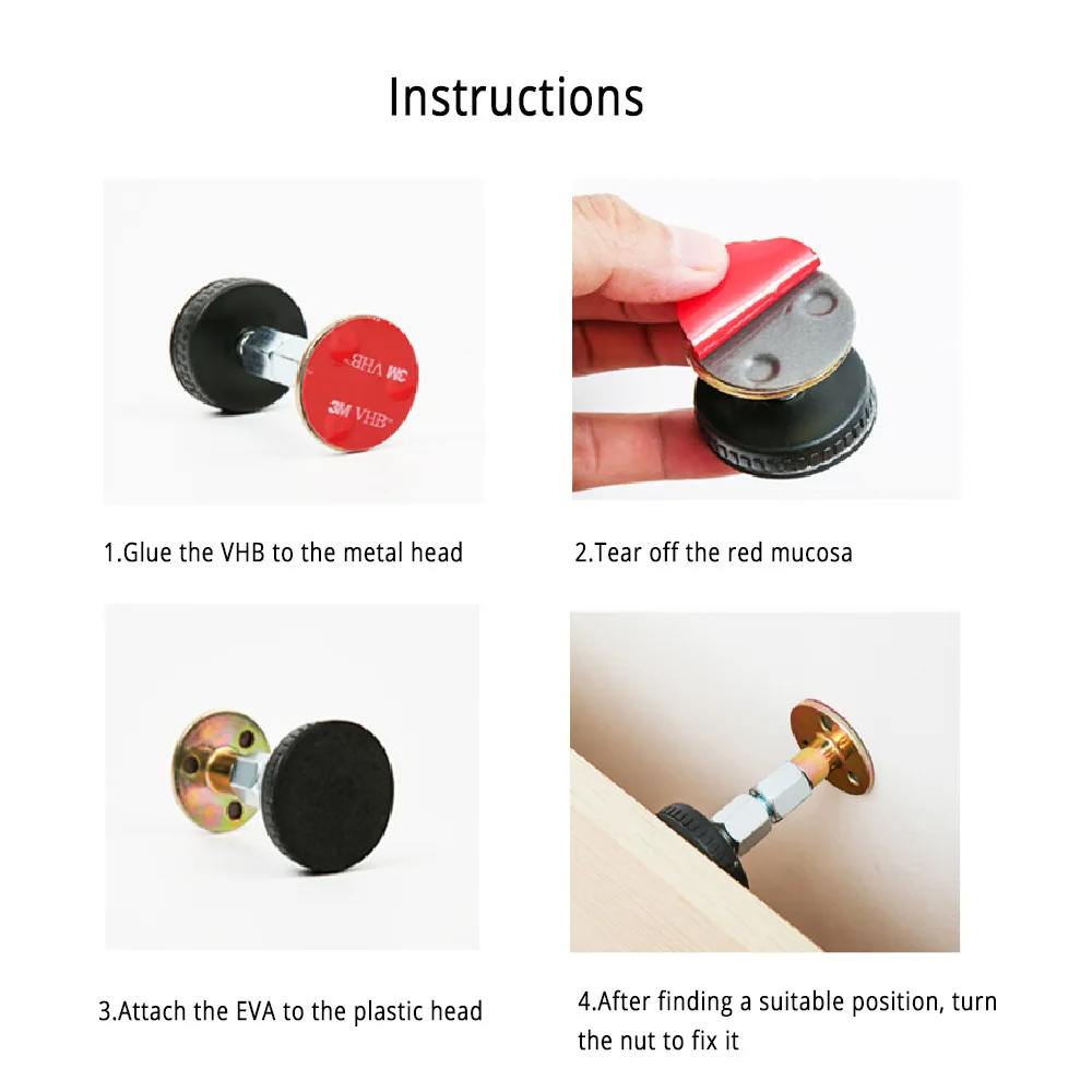 Nacht Fixateur Einstellbare Anti-Schütteln Anti-Kollision Pad Selbst-Adhesive Anti-Bett Ring Top Wand Gerät für Haushalt Stabilisator – Detail 1
