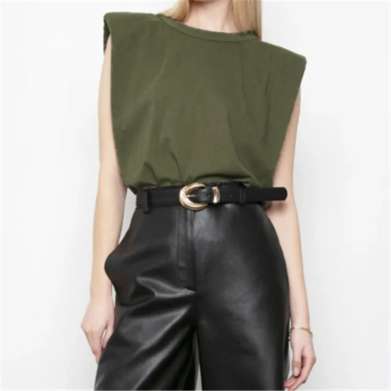 Женская хлопковая футболка без рукавов черная или белая однотонная Повседневная