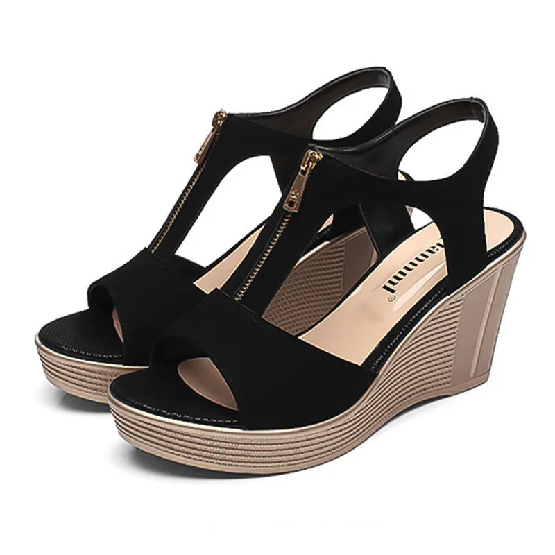 

CEYANEAO Women Sandals Plus Size 43 Wedge Sandals Platform Summer Women Shoes Peep Toe Ladies Sandals 2019 Famale Classic Sandal