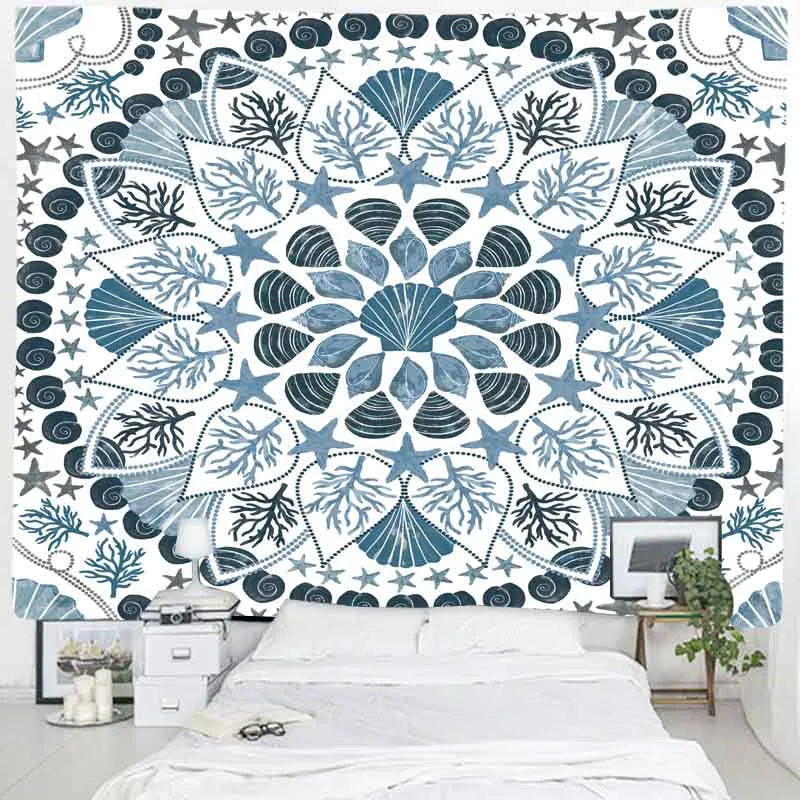 Индийская МАНДАЛА ГОБЕЛЕН настенный кронштейн для телевизора в стиле Бохо