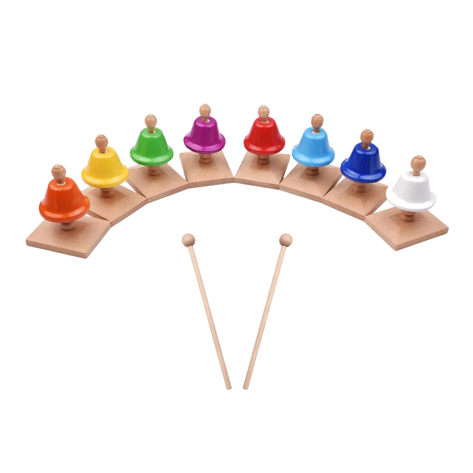 

8 заметок красочные диатонические ручные колокольчики музыка искусство Обучение детей Раннее Обучение перкуссионная игрушка с молотком дл...