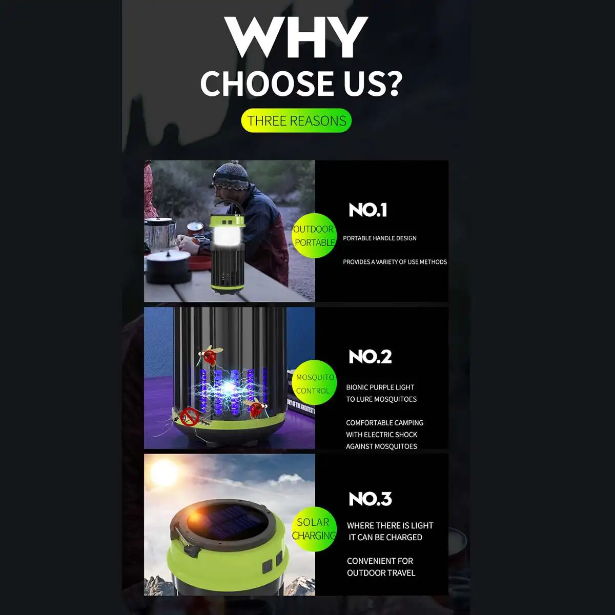 

Camp Lamp LED Camping Light Solar USB Rechargeable Flashlight Spotlight Work Light Waterproof Searchlight Emergency Torch