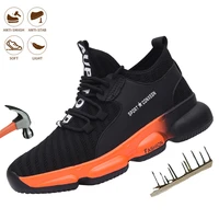 mens work safety shoes anti puncture steel toe male labort boots lightweight breathable sneakers comfortable protection shoes