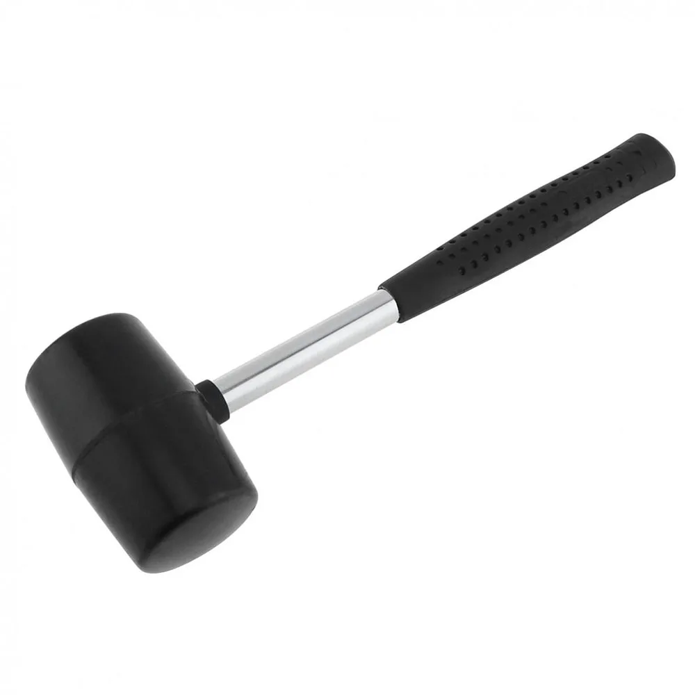 

Bicycle Repair Hammer Non-elastic Black Rubber Hammer Wear-resistant Tile Hammer with Round Head Non-slip Bike Tool