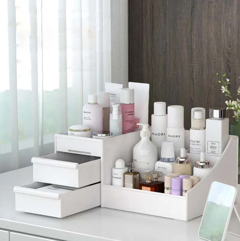 Органайзер для косметики и макияжа пластиковый ящик хранения ухода за кожей в