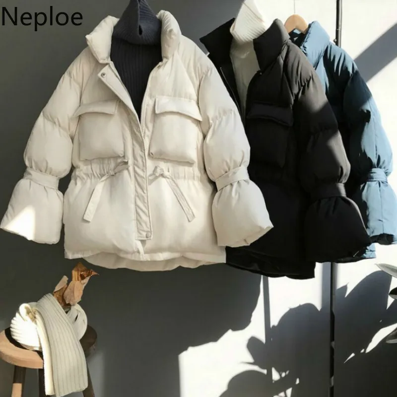 Neploe/корейское свободное толстое хлопковое пальто с хлопковой подкладкой тонкая