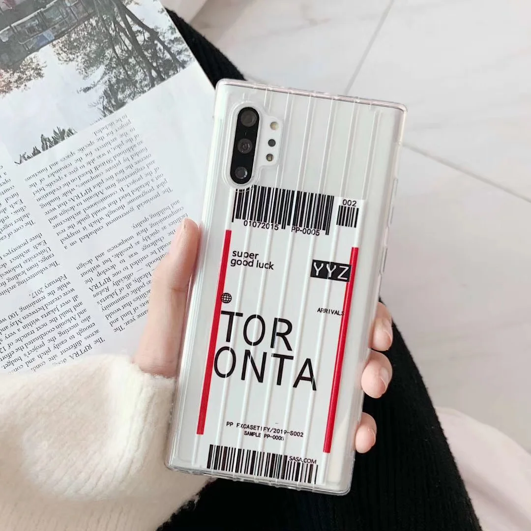 Нью-Йорк Лос-Анджелеса Toronta тур по городу авиа билеты Крышка для samsung Galaxy S8 S9 10 Plus