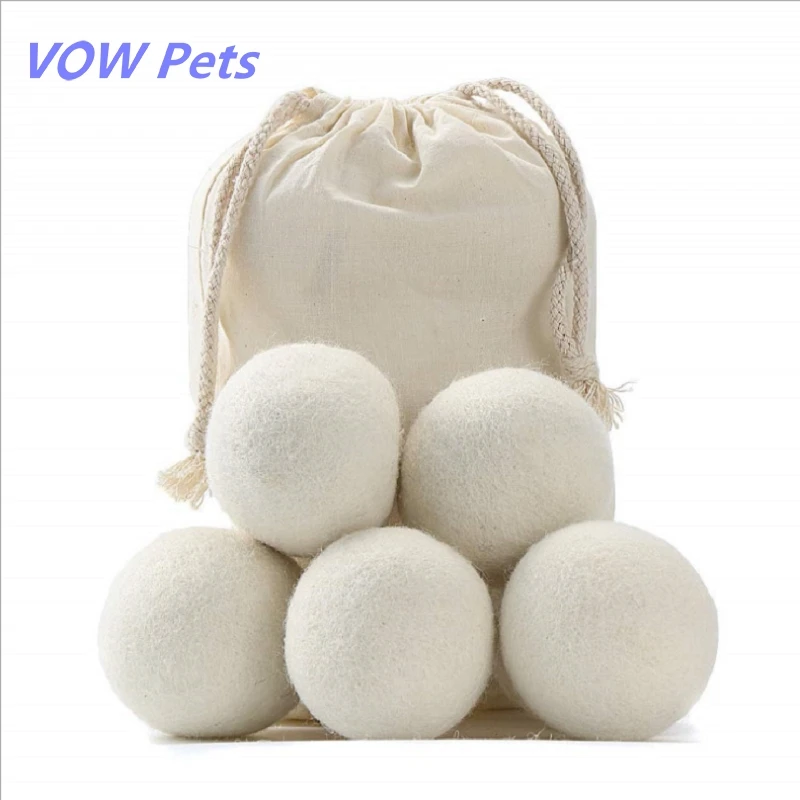 

VOW Pets 6pcs Water Absorption Drying Ball Wool Drying Ball Felt Ball Laundry Drying Ball Home Garden Commodity Cleaning Tool