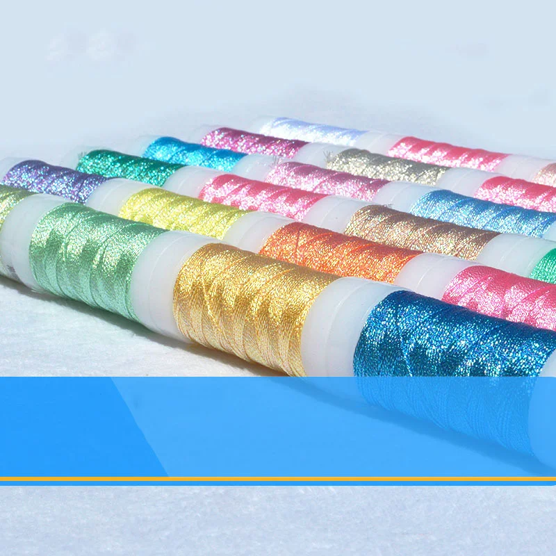 Нить для шитья блестящая пряжа вышивки крестом тканые нитки шелковая линия