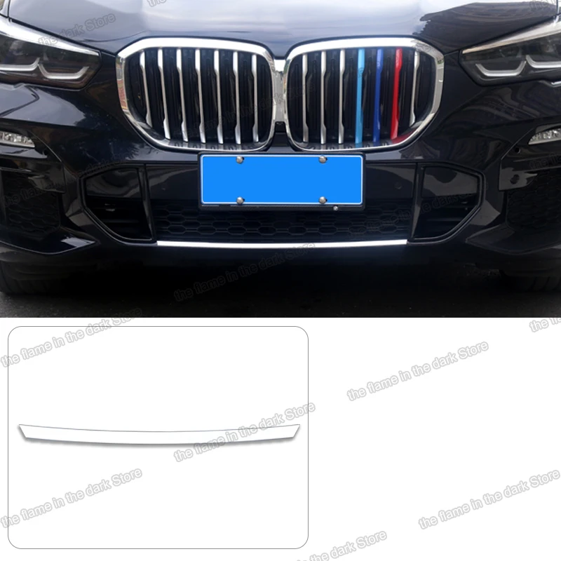 

lsrtw2017 stainless steel car front bumper trims decoration for bmw x5 2019 2020 2021 accessories exterior styling auto