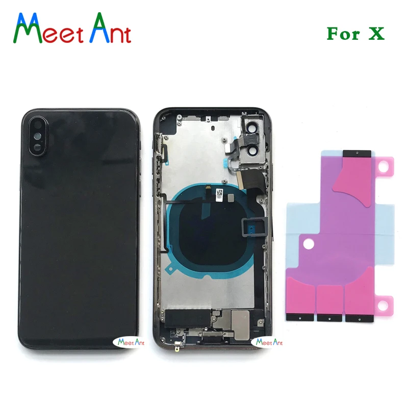 AAA Качество для iphone 8 8G/8 Plus/X задняя средняя рамка Шасси Полный Корпус в сборе крышка батареи задняя дверь с гибким кабелем