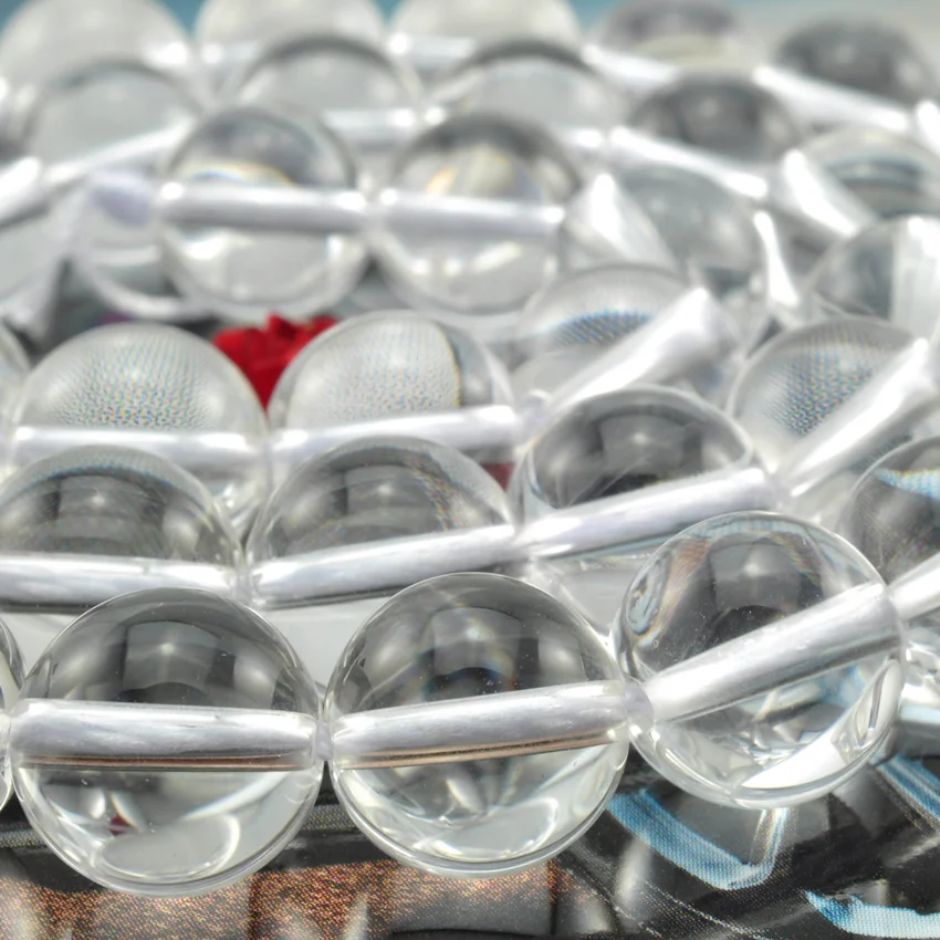 Белые Хрустальные шарики B256 круглые стеклянные прозрачные бусины россыпью для