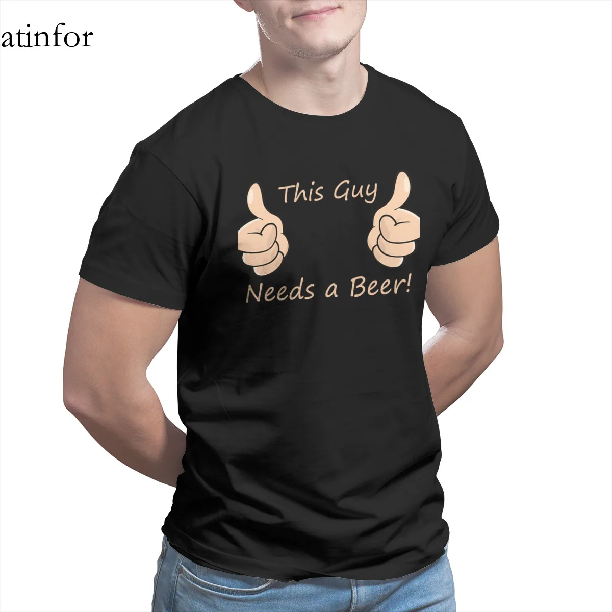 

This Guy needs a Beer I Love Beer Celebrate T-Shirt Essentials 100% Cotton Games Funny Tops Tshirts 15421
