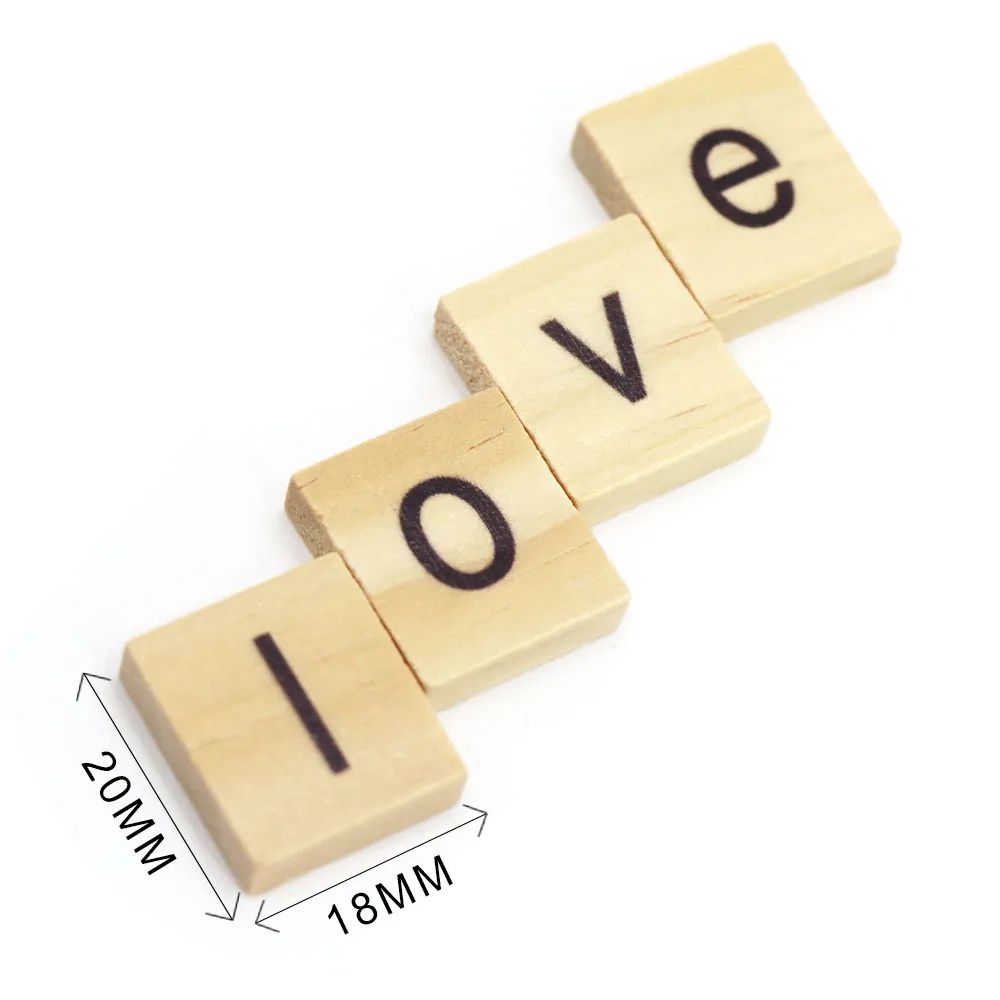 100pcs/set Wooden Letter Alphabet Blocks DIY Crafts For Baby Name Letters And Numbers Puzzle Toys Children Home Decor |