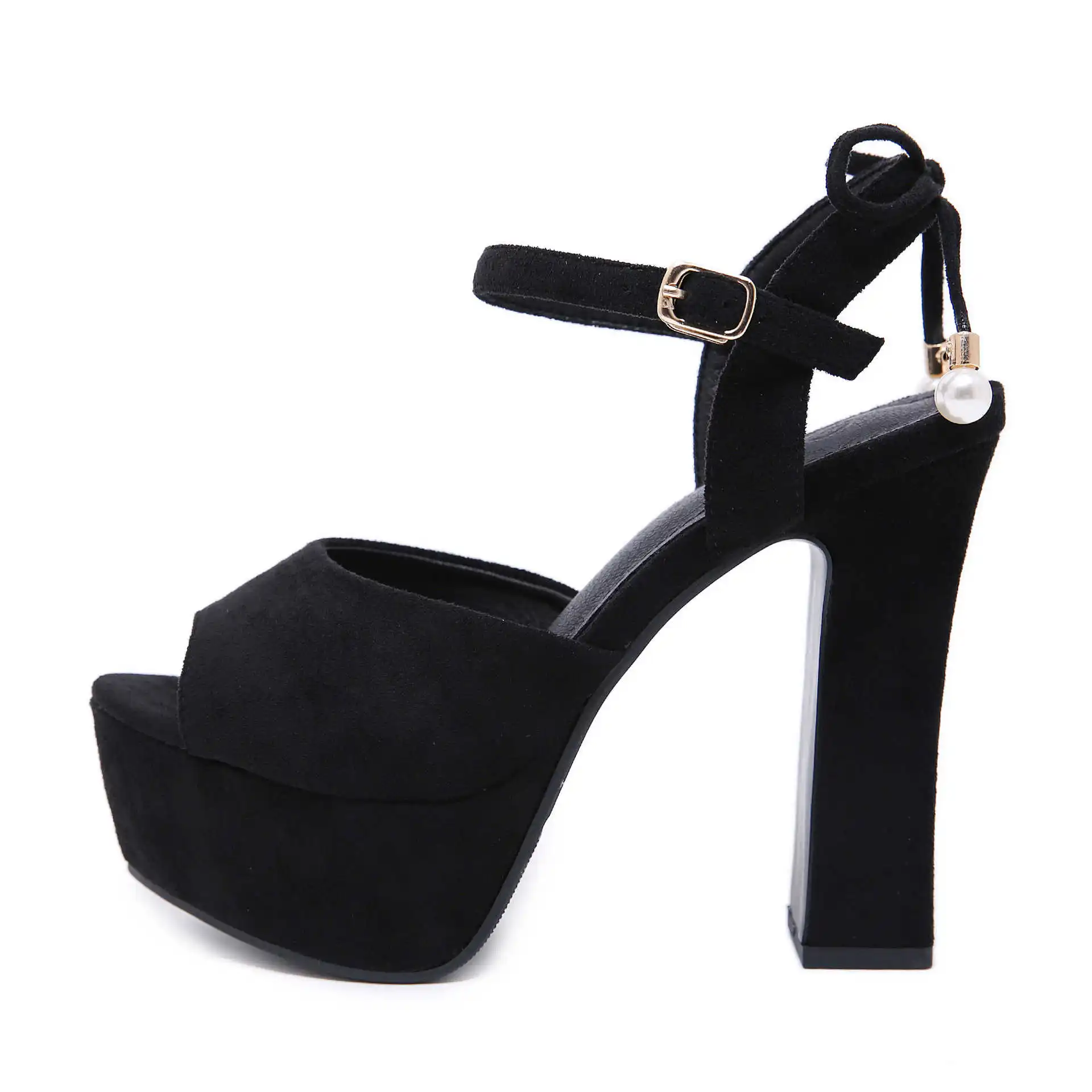

2021 summer new Fall fashion large heel platform buckle high heels women's Sandals Size 34 40