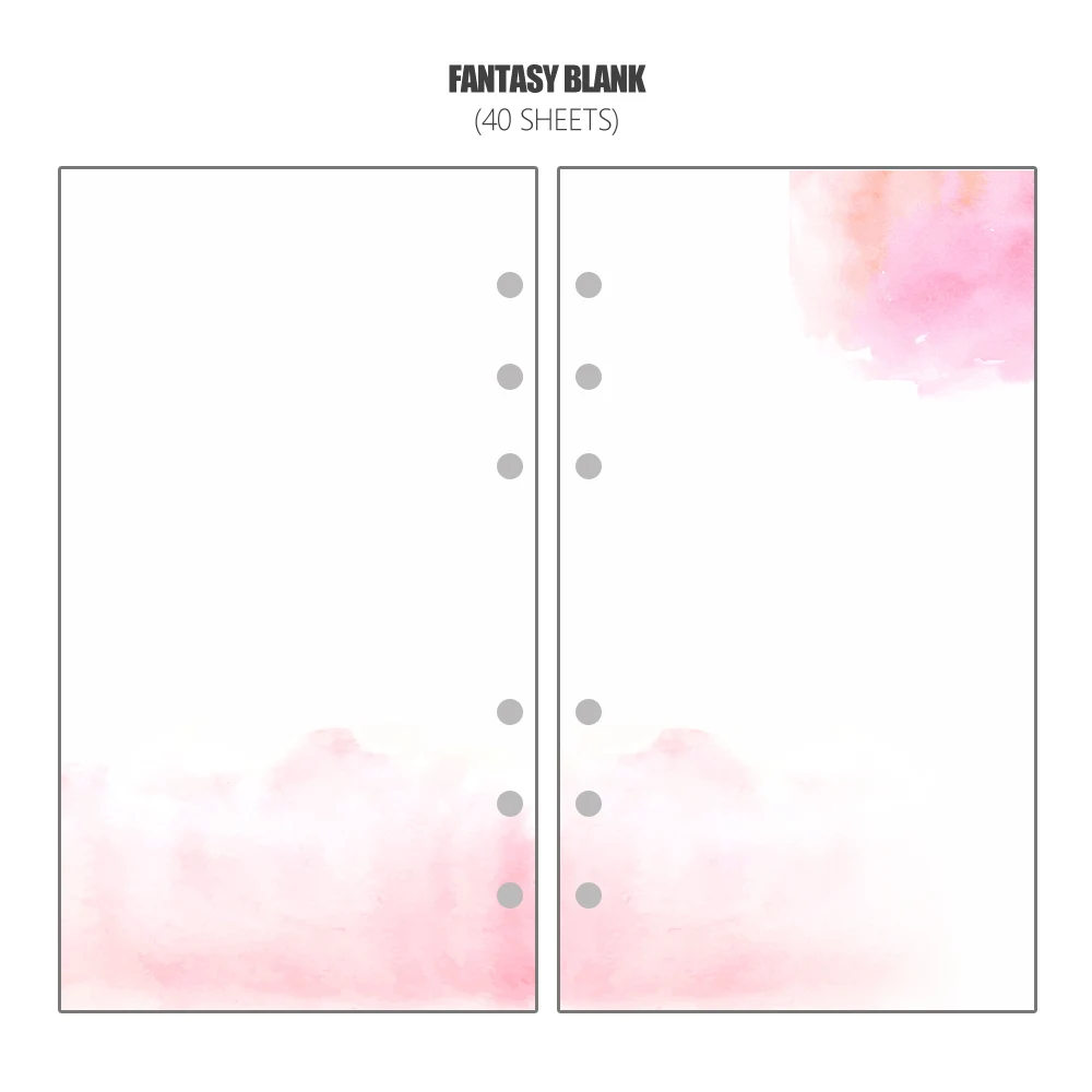 Blank - 40 Sheets MyPretties Фэнтези пустым пополнения документы A5 A6 наполнителя работ для 6 отверстий Binder блокнот-органайзер документы 40 листов для планировщик - Цвет: Blank - 40 Sheets