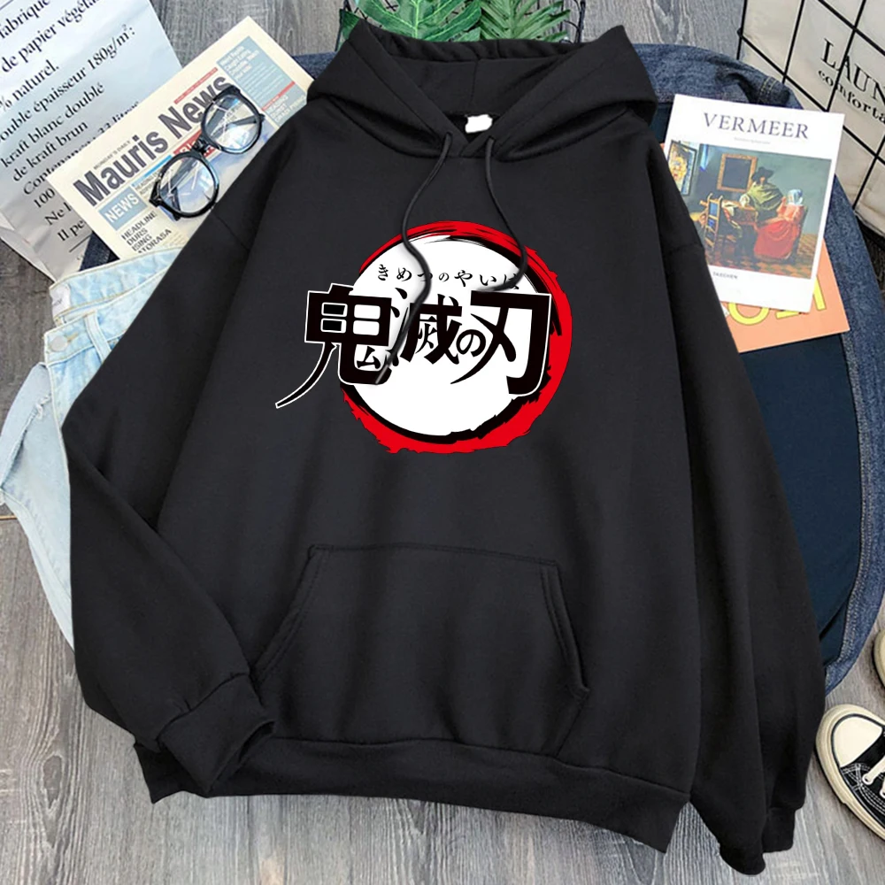 

Demon Slayer Print Sweatshirts Women Kawaii Goth Hoodies Oversized Streetwear Female Harajuku Korean Fashion Casual Hooded