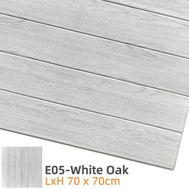 E05-White Oak Kaguyahime DIY Wall Stickers Self-Adhesive Decor Wallpaper For Kids Room Kitchen Bedroom Waterproof Sticker 3D Wallpaper Brick - Цвет: E05-White Oak