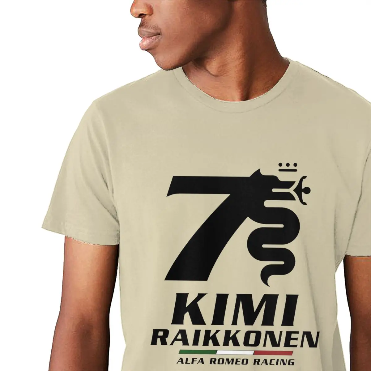 Футболка с круглым вырезом Kimi Raikkonen Alfa Romeo Racing Новая удобная мужская футболка S-6XL