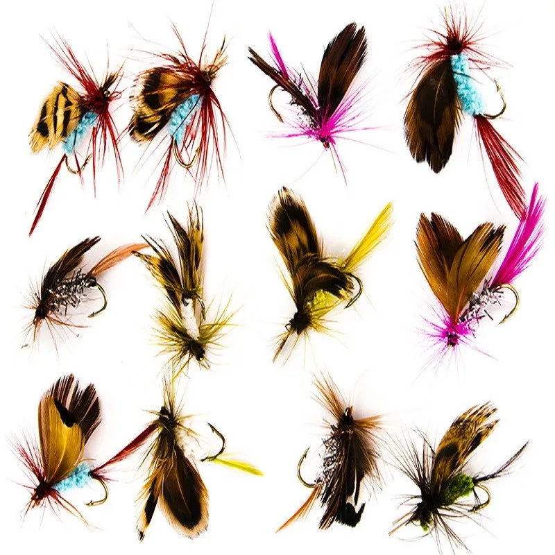 

12Pcs Fishing Lure Butter Fly Insects Artificial Flies Lures Tackle Tool Fish Killer With Hook Kit Fly Lures Fishing Tackle