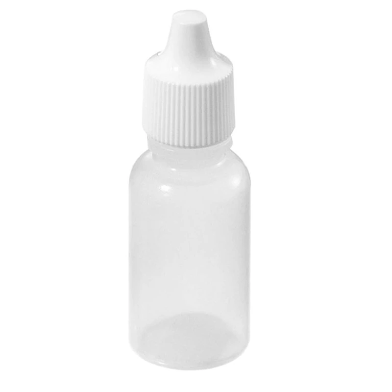 

100 Pcs Empty Eye Dropper Bottle Plastic Eye Liquid Screw Cap Lids 5ml