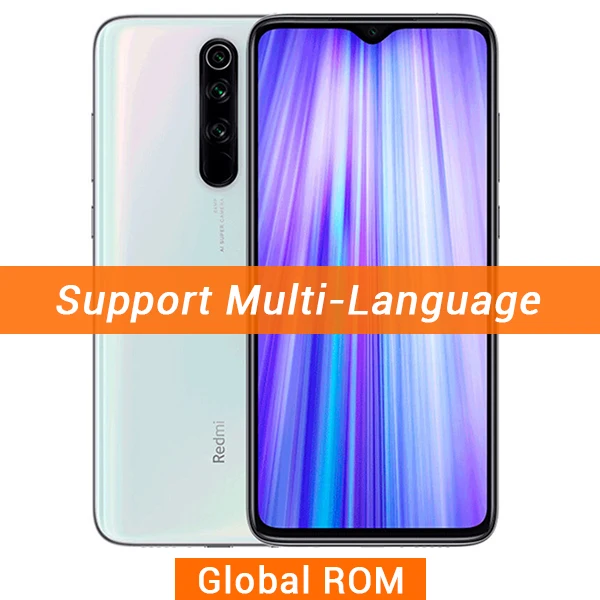 Global ROM White Xiaomi Redmi Note 8 Pro, 8 ГБ ОЗУ, 128 Гб ПЗУ, мобильный телефон, 64 мп, четырехъядерный процессор Helio G90T, четыре ядра, 6,53 дюйма, FHD+ экран, 4500 мАч - Цвет: Global ROM White