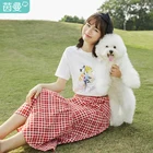 Женская футболка с изображением пайеток, Элегантная футболка с цветочным принтом, весна-осень