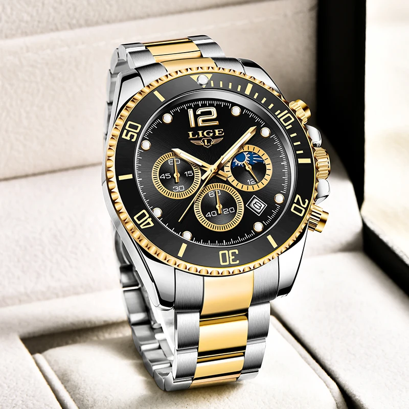 

LIGE Luxury Men Watch Top Brand Fashion Waterproof Watches Men Sport Chronograph Wristwatch Male Quartz Date Clock Reloj Hombre