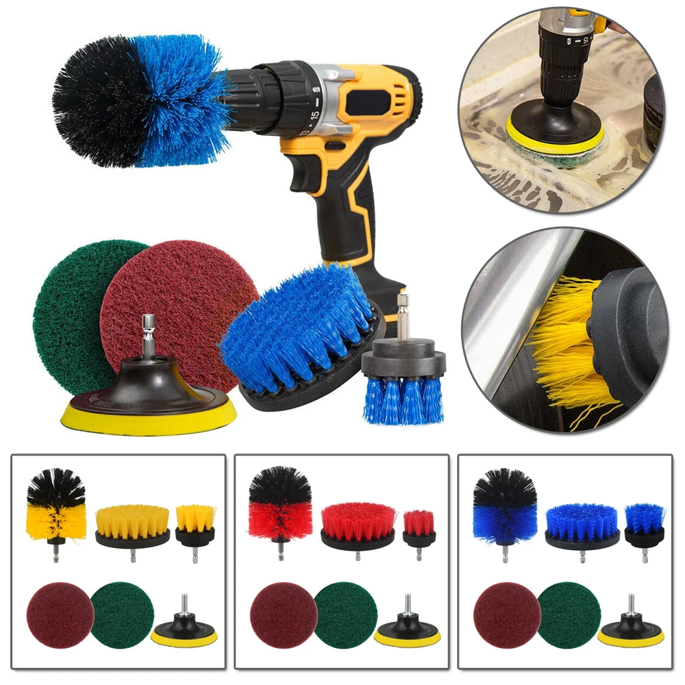 

Sticky Plate Cleaning brush Supplies Sponges 6pcs Drill Attachment All Purpose