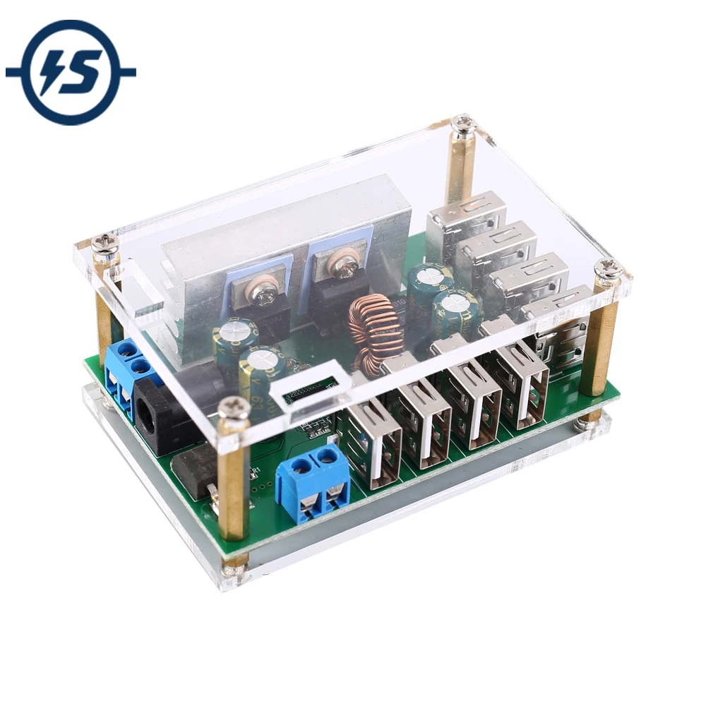 DC понижающий модуль питания 5 В А 10 8 канальный USB преобразователь с 8USB портами для