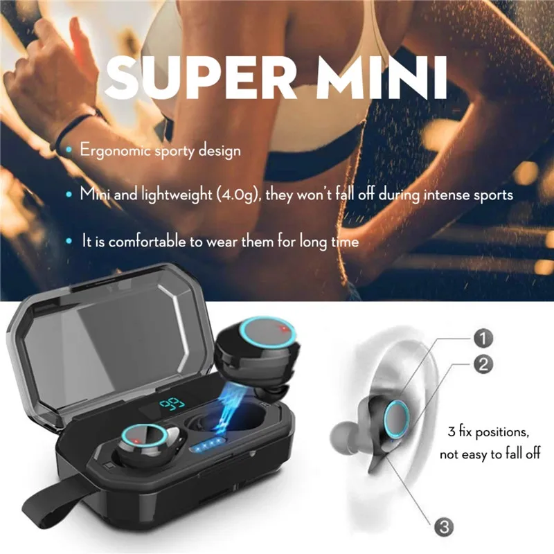 

Original X6 Pro Bluetooth Earphone TWS 5.0 Wireless Eerphones With Battery Charging Case Waterproof True Stereo Earbuds