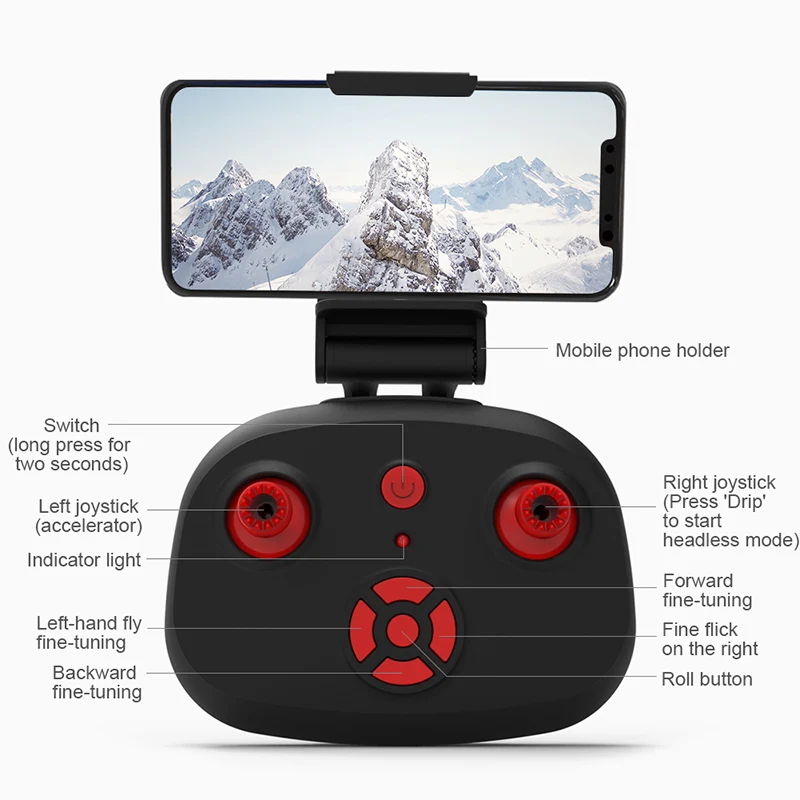 Мини Квадрокоптер Дрон WIFI HD 720P передатчик дистанционное управление самолет