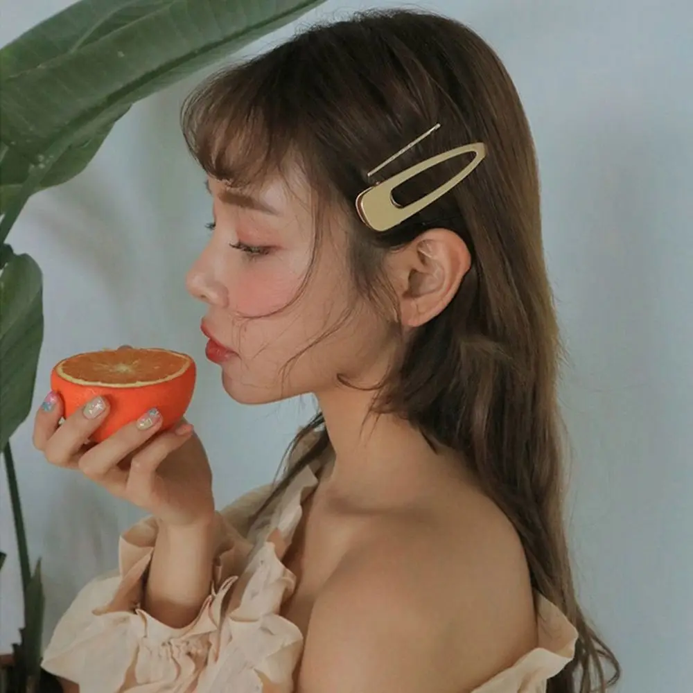 1 набор Минималистичная металлическая Геометрическая Золотая заколка для волос