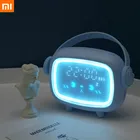 Цифровой светодиодный Будильник Xiaomi Youpin, ночник для детской комнаты, прикроватный светильник, Смарт-часы с голосовым управлением и перезаряжаемой батареей