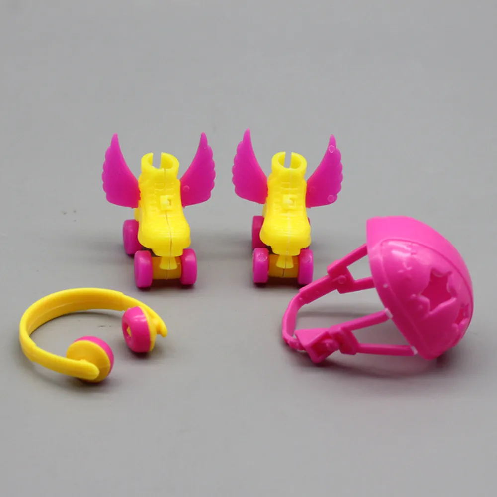 Новинка 4 шт./компл. декоративные роликовые коньки Красивая кукольная обувь