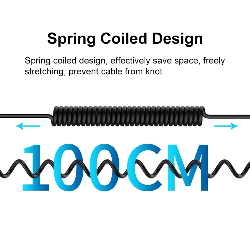 3 5 мм TRRS женский Type-C/USB-C мужской живой микрофон аудио адаптер весной спиральным
