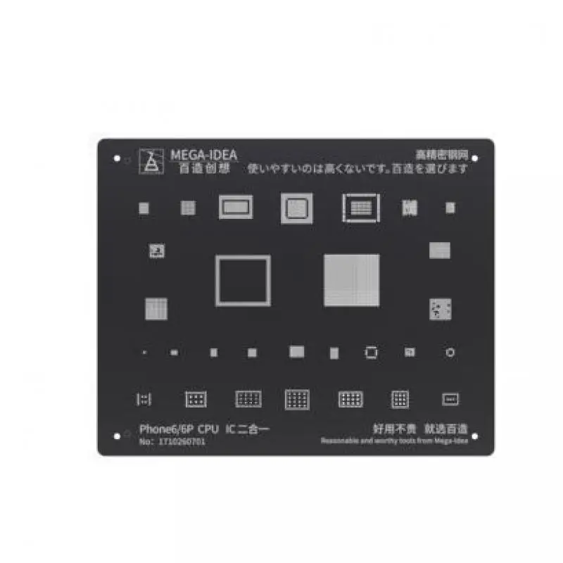 Мега-идея для iPhone 5/6/6P/6S/7/8/8P/X/XS Max/XR/11/11 pro Max BGA трафарет CPU ОЗУ ПИТАНИЕ wifi IC Reball