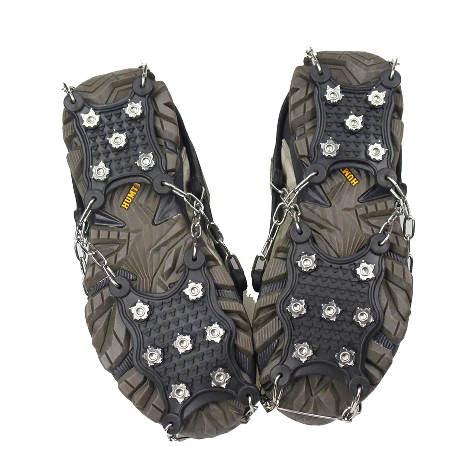 

12-Tooth Claws Stainless Steel Nails Spikes Footwear Ice Traction System Crampons Safe Non-slip Shoe Cover Climbing Accessories