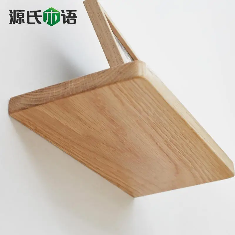 Полностью деревянная настенная полка скандинавский стенд из белого дуба