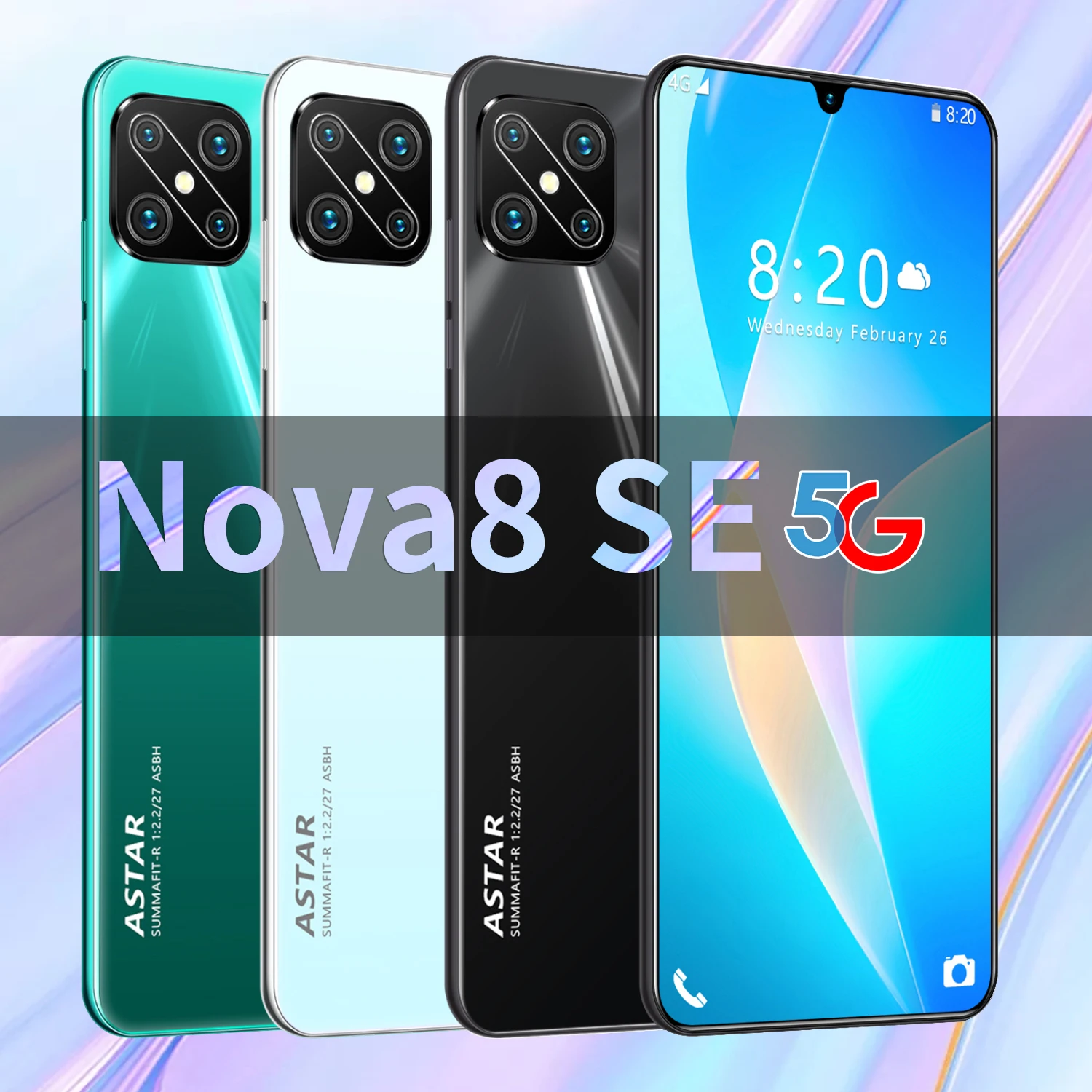 

New Arrival Nova8 SE Fingerprint ID 6.7Inch HD Screen MTK6889 12+256GB Dual SIM Card Strong 10Core Processor 16+32MP 5600mAh