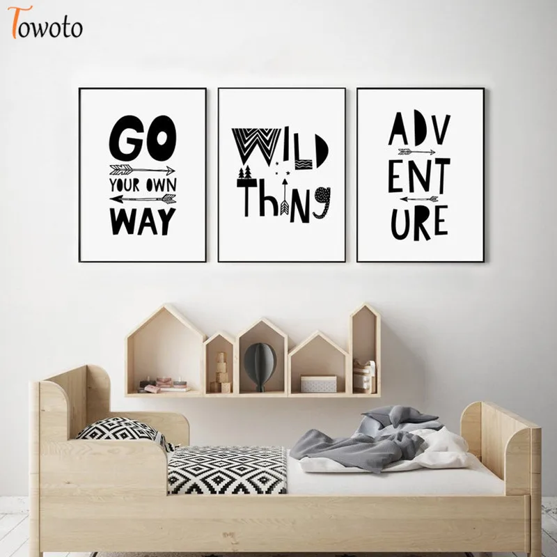 Монохромная племенная Картина на холсте вдохновляющие цитаты плакаты