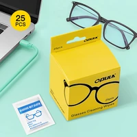 25pcs 1set glasses cleaning wipes for eyeglass lenses sunglasses camera lenses cell phone laptop lens clothes