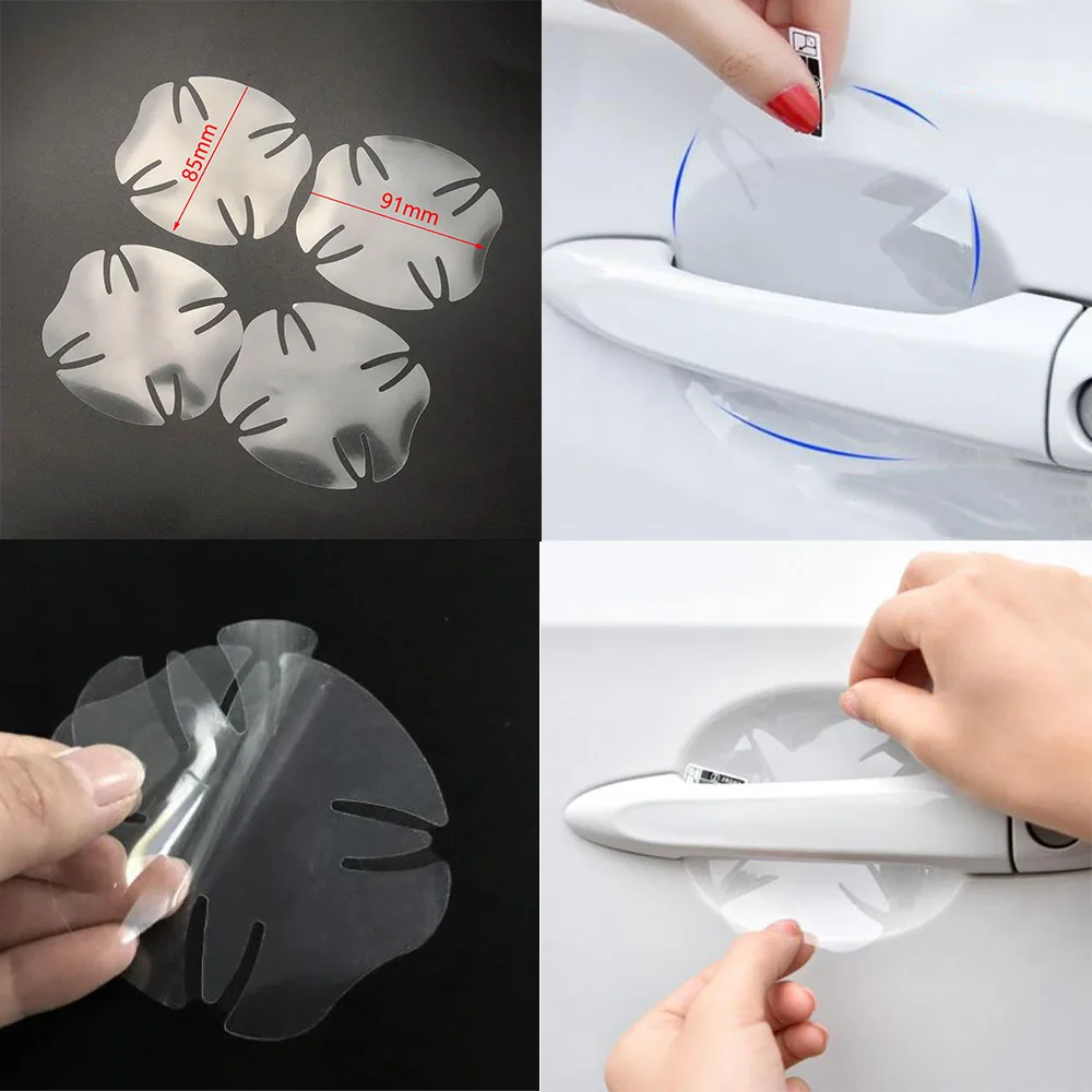 

4pcs/lot Universal Invisible Transparent Car Door Handle Scratches Protective Protector Films Handle Protection Sticker