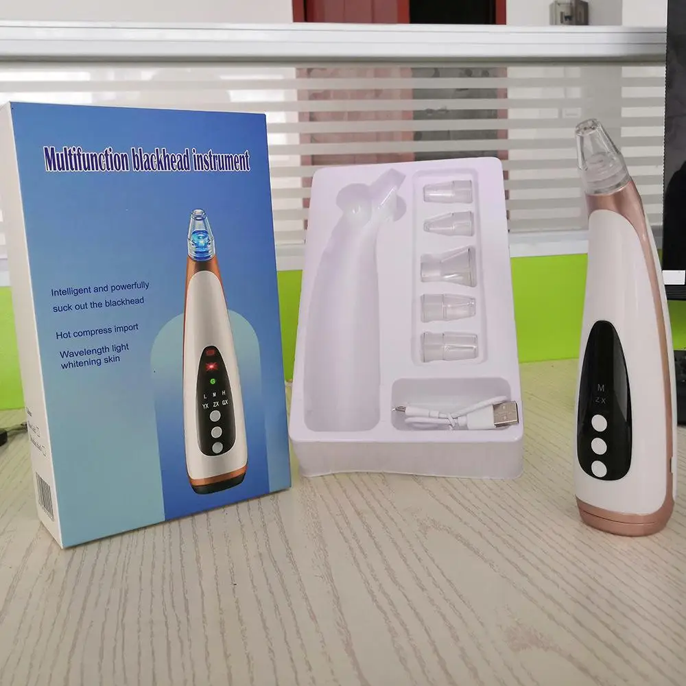 

Blackhead Vacuum Cleaner Electric Pimples Remover Nose Black Dots Acne Cleansing Suction Blackheads Extractor Skin Care Machine