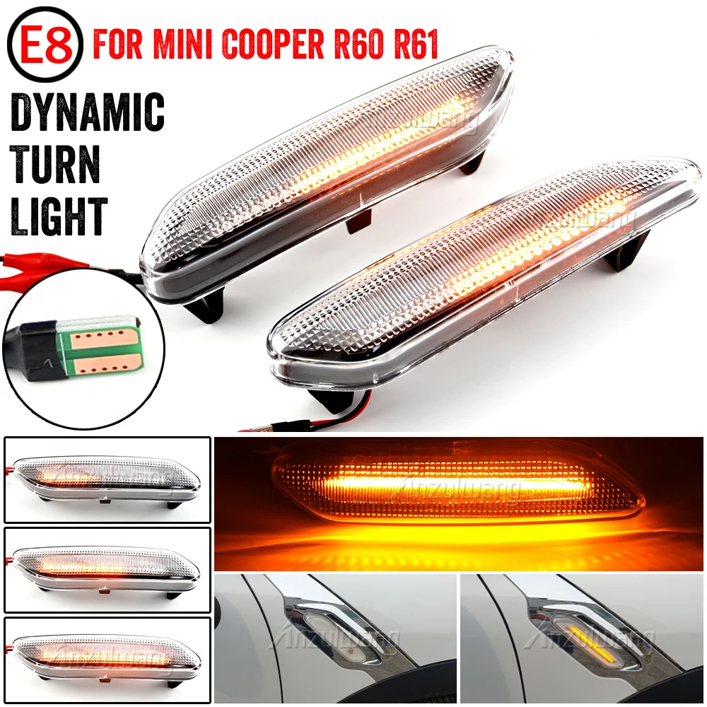 

LED Flowing Turn Signal Light Dynamic LED Side Marker Light 12v Side Repeater Lamp Panel Lamp For BMW For Mini Cooper R60 R61