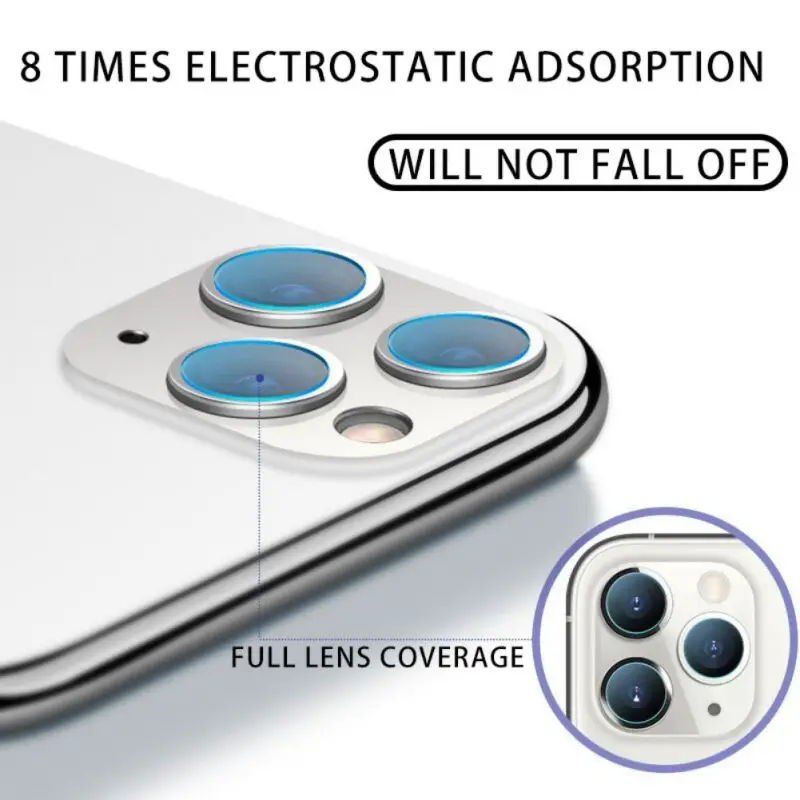 Camera Lens Protective Metal Ring + Tempered Glass For iPhone 11/11Pro/11Pro Max Back Protector Cover Case | Мобильные телефоны и