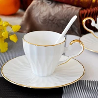 bone china coffee cup european black tea cup ceramic coffee cup dish relief coffee cup creative gift